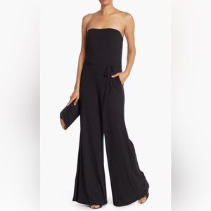 Go Couture Elegant Black Strapless Jumpsuit